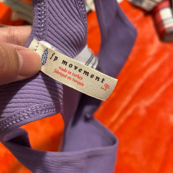 Free People free throw purple crop top size Large - Picture 7 of 8